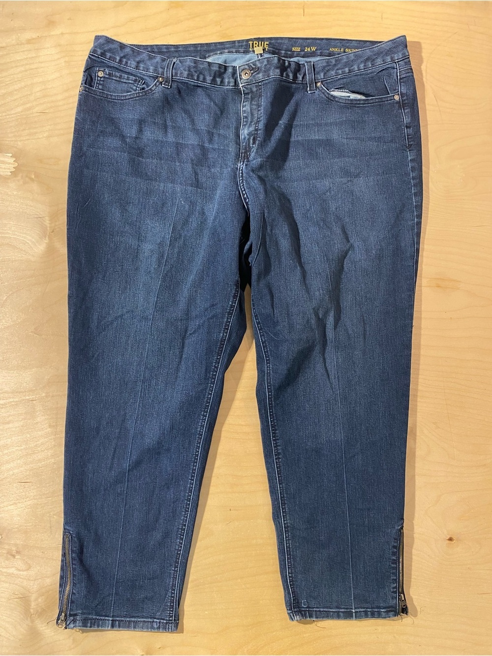 True Craft Dark Blue Ankle Skinny Jeans 24W (RW)